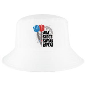 Aim Shoot Swear Repeat Dart Game Cool Comfort Performance Bucket Hat