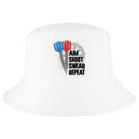 Aim Shoot Swear Repeat Dart Game Cool Comfort Performance Bucket Hat