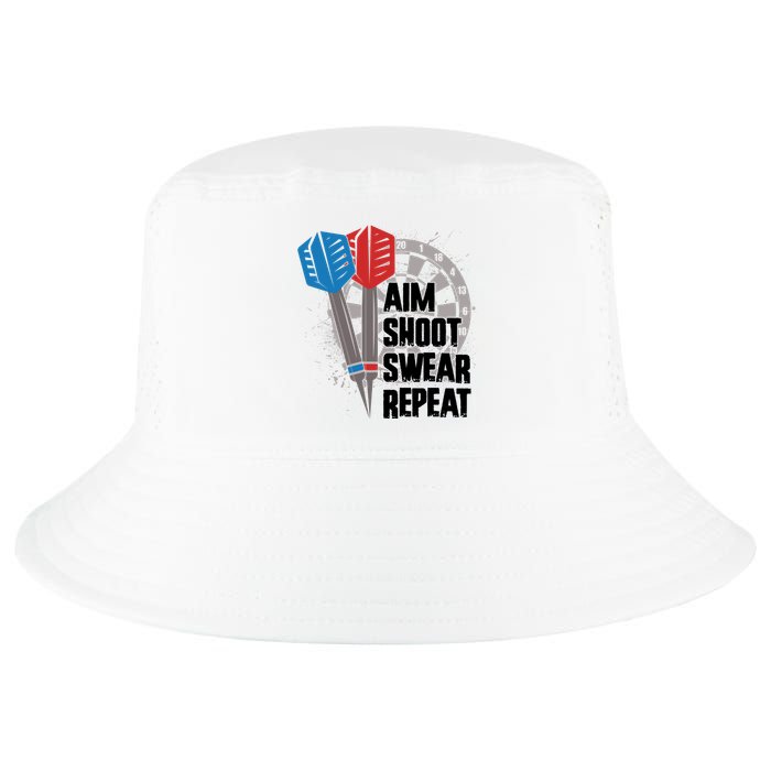Aim Shoot Swear Repeat Dart Game Cool Comfort Performance Bucket Hat