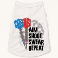 Aim Shoot Swear Repeat Dart Game Doggie Tank