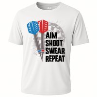 Aim Shoot Swear Repeat Dart Game Performance Shirt