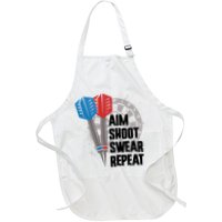 Aim Shoot Swear Repeat Dart Game Apron