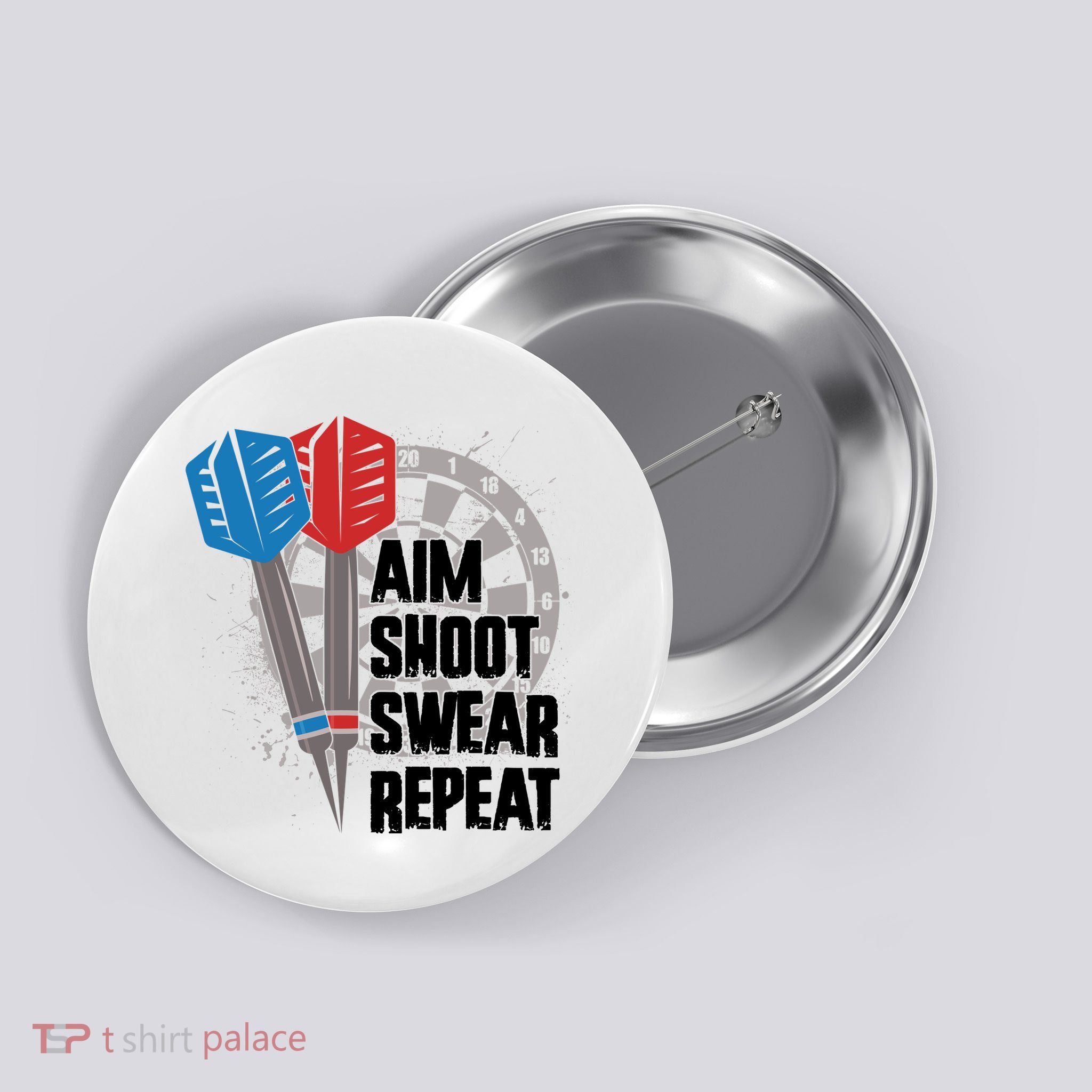Aim Shoot Swear Repeat Dart Game Button