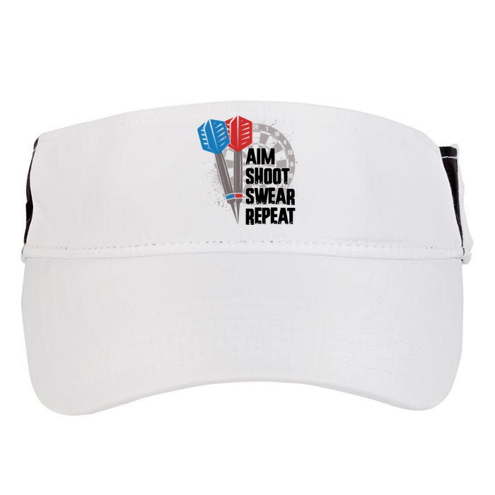 Aim Shoot Swear Repeat Dart Game Adult Drive Performance Visor