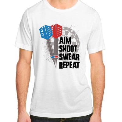 Aim Shoot Swear Repeat Dart Game Adult ChromaSoft Performance T-Shirt