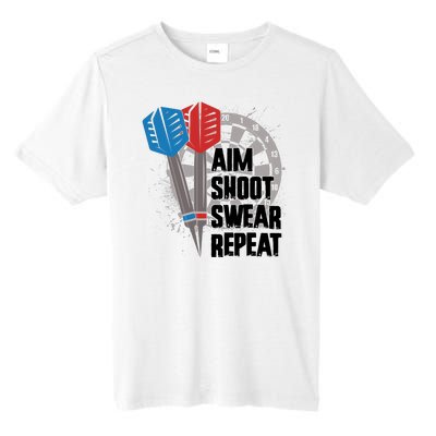 Aim Shoot Swear Repeat Dart Game Tall Fusion ChromaSoft Performance T-Shirt