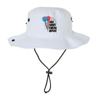 Aim Shoot Swear Repeat Dart Game Bucket Hat