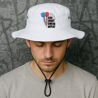 Aim Shoot Swear Repeat Dart Game Bucket Hat