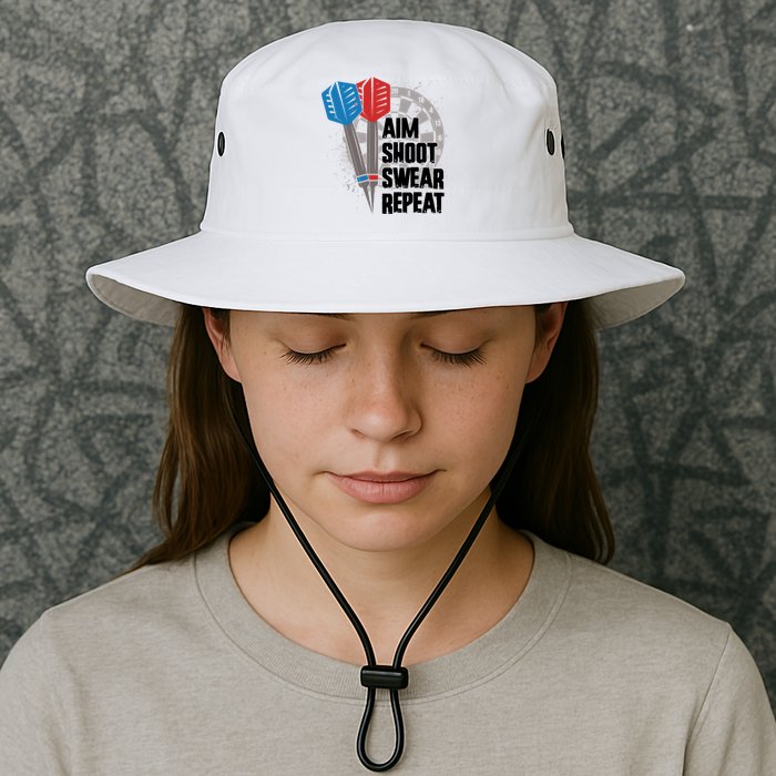 Aim Shoot Swear Repeat Dart Game Bucket Hat