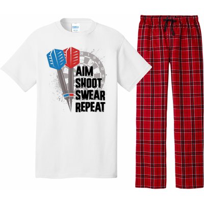 Aim Shoot Swear Repeat Dart Game Pajama Set