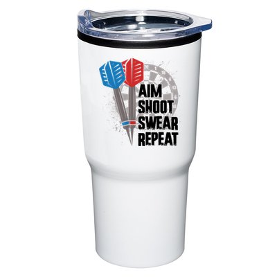 Aim Shoot Swear Repeat Dart Game Tumbler