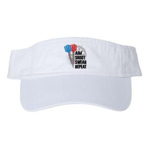 Aim Shoot Swear Repeat Dart Game Valucap Bio-Washed Visor