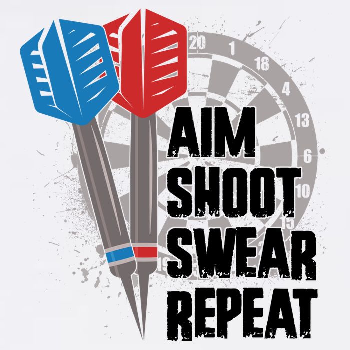 Aim Shoot Swear Repeat Dart Game Visor