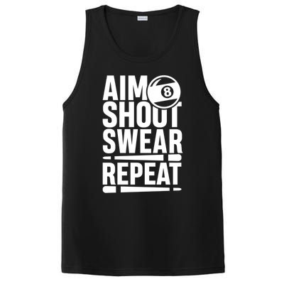 Aim Shoot Swear Repeat 8 Pool Billiard Sport Game Gift PosiCharge Competitor Tank