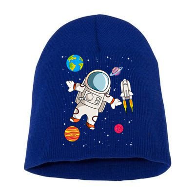 Astronaut Space Science Rocket Ship Gift Short Acrylic Beanie