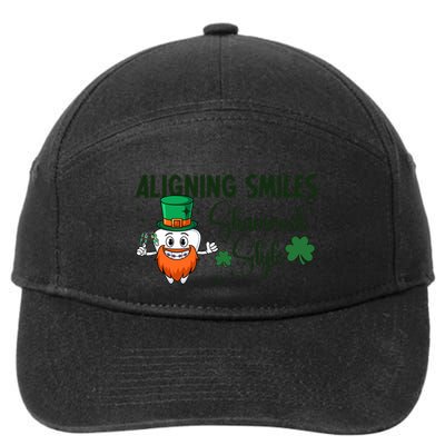 Aligning Smiles Shamrock Style Funny Dental St PatrickS Day Cool Gift 7-Panel Snapback Hat