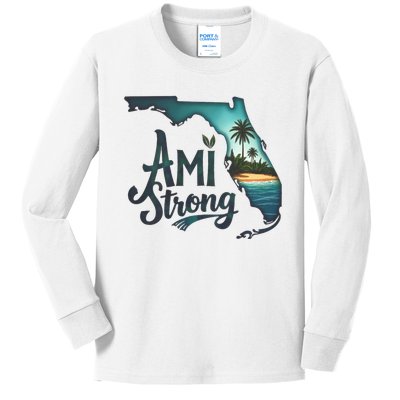 Ami Strong Support Florida Kids Long Sleeve Shirt