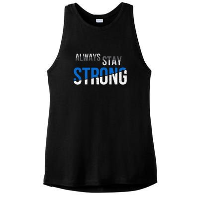 Always Stay Strong Ladies PosiCharge Tri-Blend Wicking Tank