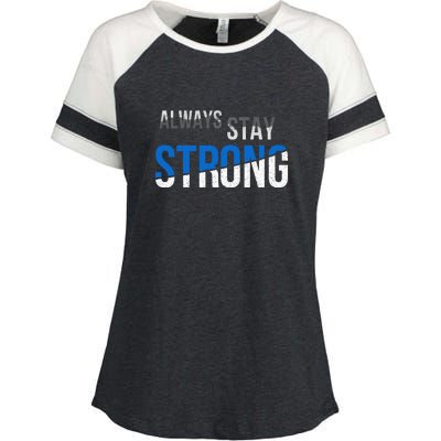 Always Stay Strong Enza Ladies Jersey Colorblock Tee