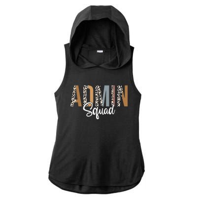 Admin Squad School Admin Assistant Principal Administrator Ladies PosiCharge Tri-Blend Wicking Draft Hoodie Tank