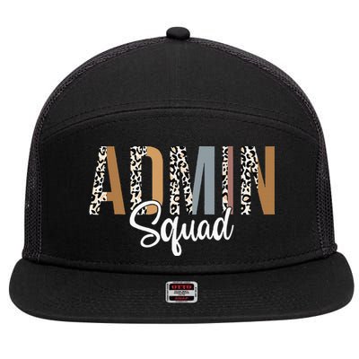 Admin Squad School Admin Assistant Principal Administrator 7 Panel Mesh Trucker Snapback Hat