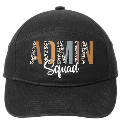 Admin Squad School Admin Assistant Principal Administrator 7-Panel Snapback Hat