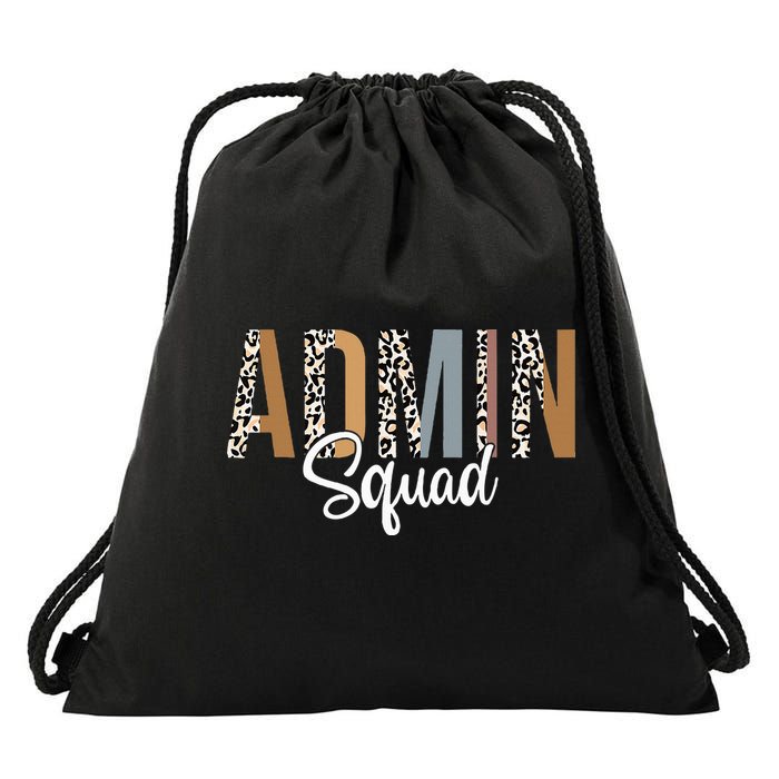 Admin Squad School Admin Assistant Principal Administrator Drawstring Bag
