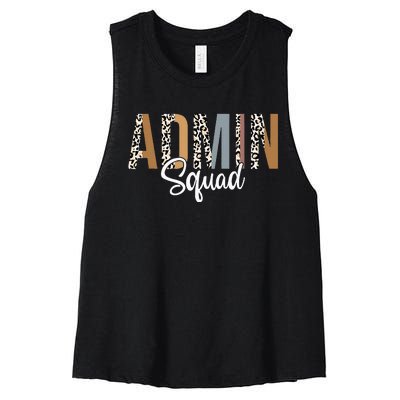 Admin Squad School Admin Assistant Principal Administrator Women's Racerback Cropped Tank