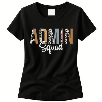 Admin Squad School Admin Assistant Principal Administrator Womens T-Shirt