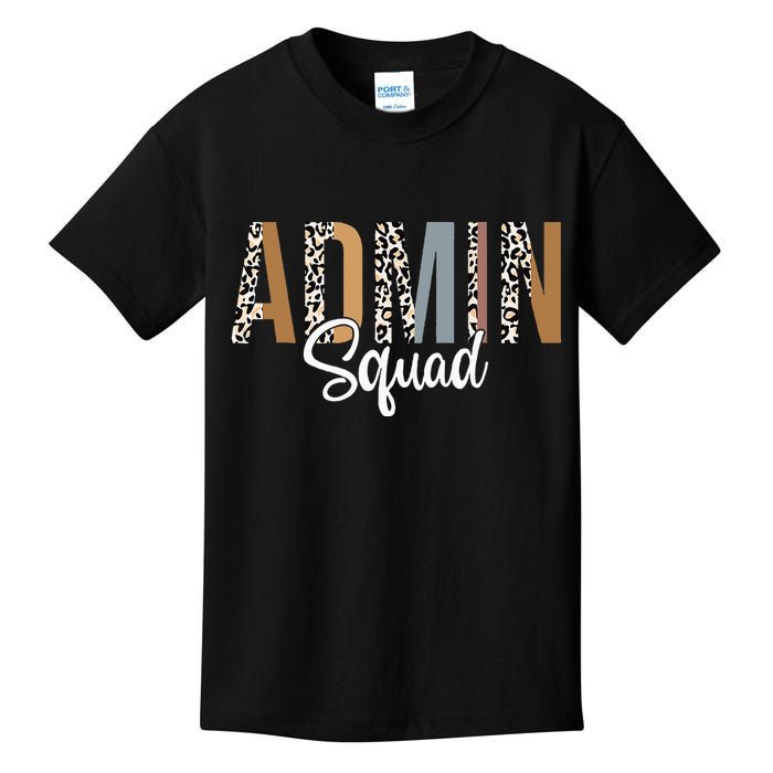 Admin Squad School Admin Assistant Principal Administrator Kids T-Shirt