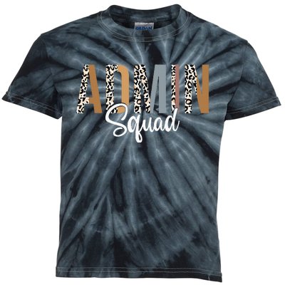 Admin Squad School Admin Assistant Principal Administrator Kids Tie-Dye T-Shirt