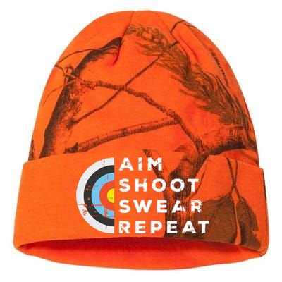 Aim Shoot Swear Repeat Archery Costume Archer Gift Archery Kati Licensed 12" Camo Beanie