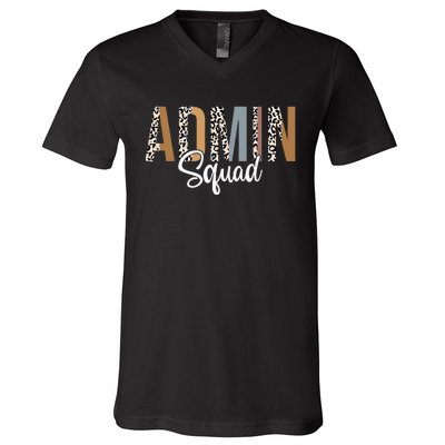 Admin Squad School Admin Assistant Principal Administrator V-Neck T-Shirt