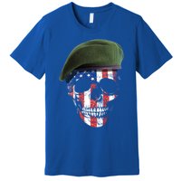 American Soldier Skull Flag 4th Of July Meaningful Gift Premium T-Shirt