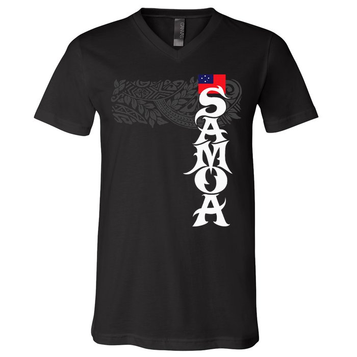 American Samoa Samoa Island Polynesian Samoan V-Neck T-Shirt