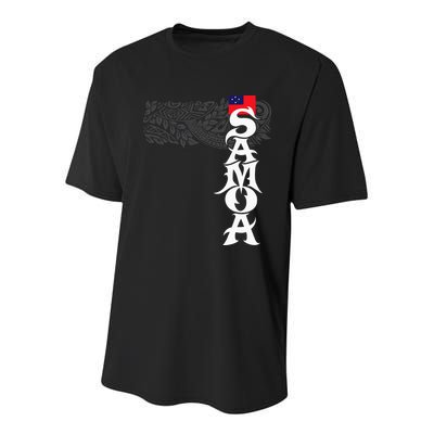 American Samoa Samoa Island Polynesian Samoan Youth Performance Sprint T-Shirt