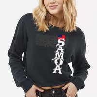 American Samoa Samoa Island Polynesian Samoan Cropped Pullover Crew