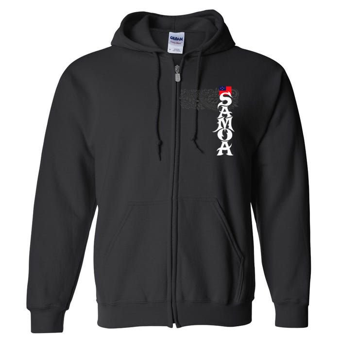 American Samoa Samoa Island Polynesian Samoan Full Zip Hoodie