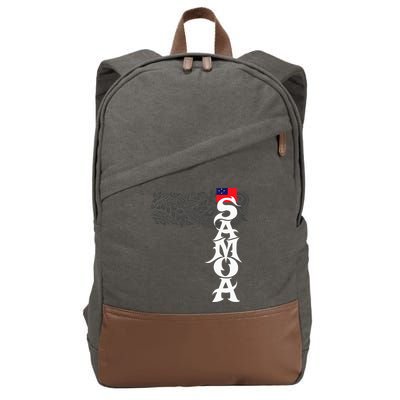 American Samoa Samoa Island Polynesian Samoan Cotton Canvas Backpack