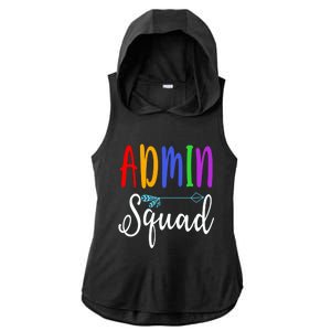 Admin Squad School Doctor Administrative Assistant Secretary Gift Ladies PosiCharge Tri-Blend Wicking Draft Hoodie Tank