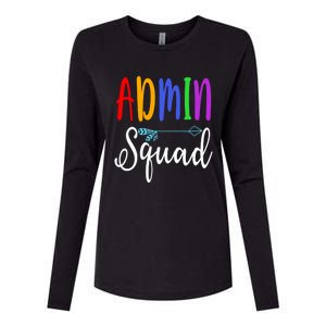 Admin Squad School Doctor Administrative Assistant Secretary Gift Womens Cotton Relaxed Long Sleeve T-Shirt