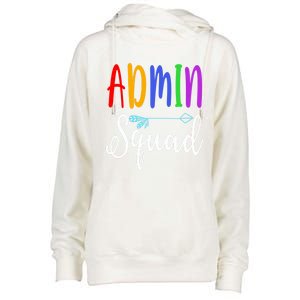 Admin Squad School Doctor Administrative Assistant Secretary Gift Womens Funnel Neck Pullover Hood