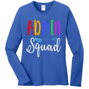 Admin Squad School Doctor Administrative Assistant Secretary Gift Ladies Long Sleeve Shirt