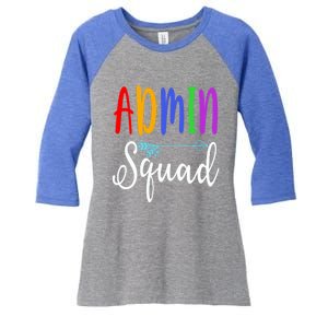 Admin Squad School Doctor Administrative Assistant Secretary Gift Women's Tri-Blend 3/4-Sleeve Raglan Shirt