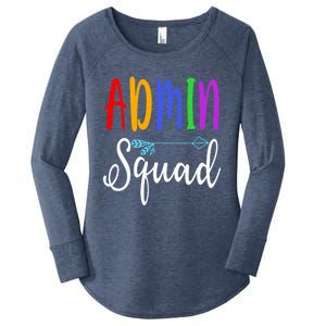 Admin Squad School Doctor Administrative Assistant Secretary Gift Women's Perfect Tri Tunic Long Sleeve Shirt