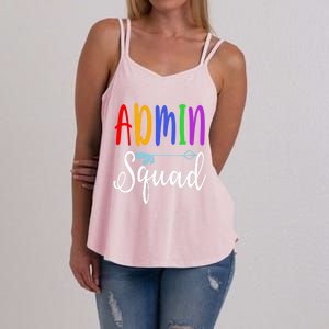 Admin Squad School Doctor Administrative Assistant Secretary Gift Women's Strappy Tank