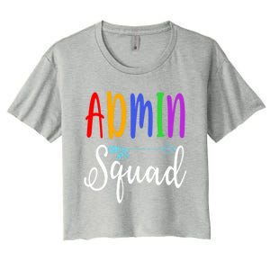 Admin Squad School Doctor Administrative Assistant Secretary Gift Women's Crop Top Tee