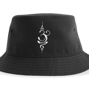 Ancient Sanskrit Symbol For BREATHE Inspiration Om Yoga Sustainable Bucket Hat