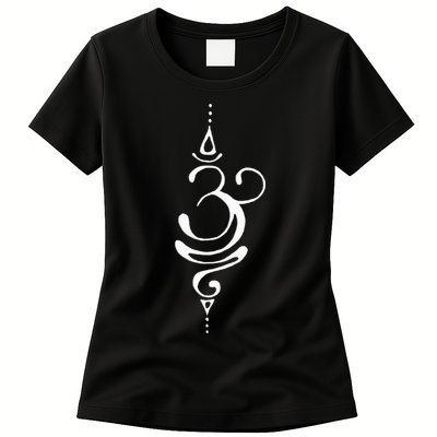 Ancient Sanskrit Symbol For BREATHE Inspiration Om Yoga Womens T-Shirt