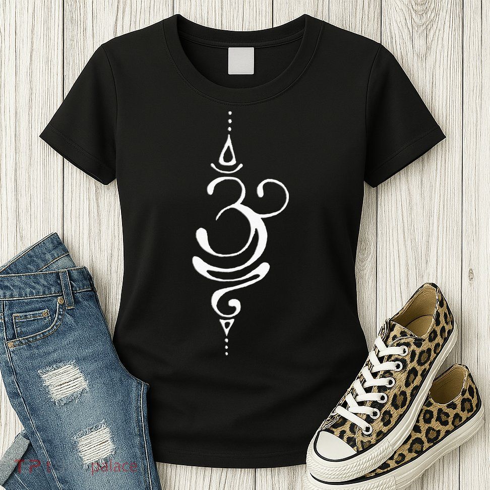 Ancient Sanskrit Symbol For BREATHE Inspiration Om Yoga Womens T-Shirt